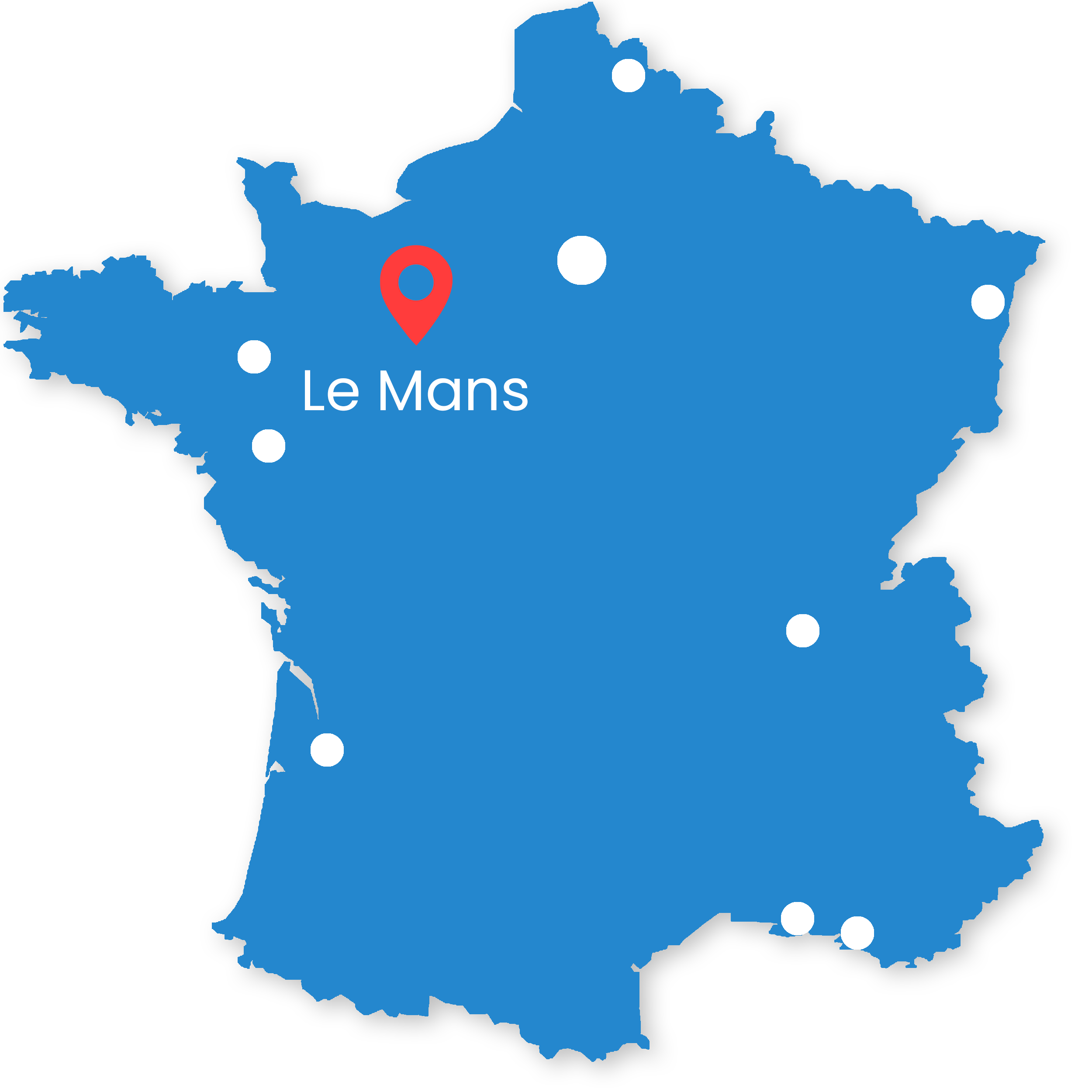 carte france avec emplacement fl